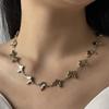 Moda Simple 18k Conservación de Color Acero Inoxidable Geométrico Amor Concha Cruz Mariposa Estrella de Seis Puntas Pulsera Collar Mujeres