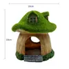 Acuario decoración rocalla artificial paisajismo conjunto de paisajes de piedra adornos de resina para acuario casa de hongo con musgo
