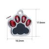 Pingente para animais de estimação pingando óleo doce cor pegadas de cachorro garra de gato DIY jóias acessórios lettering pet collar listagem
