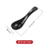 Colher Preta Pequena Kaibaiya Colher para Ramen Weiqian Colher Longa para Malatang Colher de Plástico Colher de Melamina tipo Porcelana