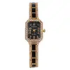 2025 Moda Nueva Transfronteriza Elegante Reloj para Mujer Cuadrado Compacto Pulsera de Lujo Ligero Diamante Moda Cuarzo Reloj para Mujer