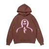 Comércio Exterior Moletom com Capuz com Letras Impressas 555 Igual ao Cantor de Hip-Hop Europeu e Americano Sp5Der Tendência Y2K para Casal