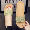 Pantuflas de lino de verano para mujer, para casa, silenciosas, para pareja, para piso de madera, primavera y otoño, absorbentes del sudor, venta al por mayor