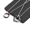 Colgante de aleación de tres anillos cuadrados y redondos irregulares de venta caliente transfronteriza Accesorios para collar DIY Colgante Joyería