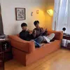 Sofá de Tecido Sala de Estar Estilo Chinês Dobrável Sofá-cama de Uso Duplo Compacto Módulo para Apartamento Pequeno Doméstico Sofá Pudding S