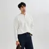 Suéter Henley de punto pesado estilo americano, casual y adecuado para el trabajo, color liso, manga larga, para hombre otoño/invierno, estilo old money, tejido retro