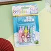 Vela de aniversário colorida de amor decoração de bolo de festa 6 Peças vela curta vela criativa em forma de coração em estoque atacado