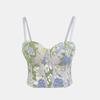 Fabricante Lu Qiuguo Db1329 Camisola con Hermoso Diseño en la Espalda, Sujetador con Bordado de Encaje Floral Espina de Pez para Ropa Exterior