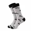 Calcetines de longitud media con estampado de animales de dibujos animados, los más vendidos transfronterizos nuevos para AliExpress y Amazon, absorbentes de sudor, casuales y versátiles