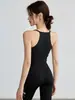 Camiseta sin mangas deportiva acanalada de verano para mujer, cuello en U, corte ajustado, transpirable, alta elasticidad, cómoda, estilo nuevo