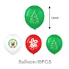 Platos de papel desechables, vasos, pancartas, manteles, decoraciones colgantes con tema navideño de copo de nieve rojo y verde, Feliz Navidad