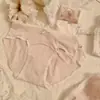 Calcinhas de Algodão Bebê Grau 10A com Gancho Estendido de 18cm para Mulheres com Laço Floral, Cuecas Antibacterianas de Cintura Média para Meninas