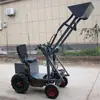 Cargador pequeño, carretilla elevadora mini eléctrica de tracción total, cargador compactador eléctrico de cuatro ruedas