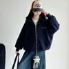 Chaqueta sudadera con capucha para niñas, nuevo estilo primavera y otoño, cárdigan casual con cremallera para niñas de secundaria, top de moda