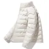 Jaqueta de Penas Camel HJCAMEL Masculina e Feminina Leve Outono e Inverno Quente Com Capuz Penas de Pato Casaco Feminino À Prova de Vento Inverno