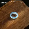Anel Ba Liao de Calcedônia Natural Multicor Acessórios Joias de Mão Femininas Ornamentos Anel de Corrida Wenwan Masculino e Feminino Venda Quente Atacado