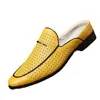 Zapatos de Cuero de Gran Tamaño Más Vendidos en Amazon Aliexpress, Verano Puntiagudos Calados sin Cordones Transpirables Casuales de Negocios