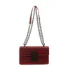 Bolsa de Ombro Transfronteiriça da Moda com Padrão de Crocodilo, Bolsa Quadrada Pequena com Corrente Moda Retrô Europeia e Americana, Bolsa Transversal Estilosa e Versátil para Mulheres