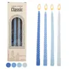 Velas Espirales Largas de Colores Estilo Nórdico 30 cm Paquete de 4 para Uso Doméstico Cena a la Luz de Velas sin Humo Velas de Varilla Venta al por Mayor