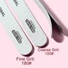 Herramienta de lima de uñas de lámina de acero inoxidable gris lima de uñas recta profesional desgarrable y reemplazable lámina de lija recta 100-180