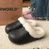 Pantuflas gruesas de felpa Birkenstock para mujer, colección otoño/invierno 2026, aptas para usar en exteriores, con suelas suaves, características impermeables y antideslizantes, y forro cálido de algodón afelpado para uso en interiores