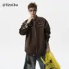 Chaqueta de calle estilo americano para hombre y mujer, marca de moda con ambiente de primavera y otoño, diseño holgado lavado, chaqueta de motociclista genial