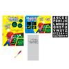 Pizarra luminosa mágica para pintar y escribir graffiti para niños, tablero de dibujo luminoso, tablero fluorescente
