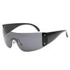 Gafas de sol anti-ultravioleta de una sola pieza calientes transfronterizas al por mayor 2024 nuevas gafas de sol de sombrilla gafas de sol personalizadas