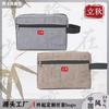 Estilo chino 24 términos solares DIY regalo de mano portátil bolsa cosmética para damas impermeable viaje almacenamiento bolsa de lavado con logo