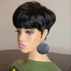 Peluca Negra Caliente Africana Fibra Química Seda de Alta Temperatura Peluca Cobertura para la Cabeza Mujeres Europeas y Americanas Cabello Corto Rizado Cobertura Completa para la Cabeza Peluca
