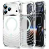 Aplicável à Capa de Celular Magnética com Padrão Ondulado de Airbag Apple 18ProMax iPhone16 Transparente com Proteção Contra Quedas nos Quatro Cantos