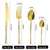 Amazon Cross-border Aço Inoxidável Thin Small Cintura Série High-end High-end Western Steak Faca, Garfo, Colher e Colher Tableware