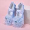 Zapatos de Baile para Niños Unicornio Lindo Suela Suave Práctica Ballet Cuerpo Garra de Gato Niña Pequeña Performance 8040
