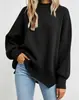 Suéter de punto con cuello redondo y manga larga para mujer, estilo europeo y americano, 2026 Amazon, otoño e invierno, jersey de punto con abertura lateral para mujer