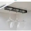 Soporte creativo para copas de vino invertidas, soporte para tazas de cocina, soporte para tazas invertidas, mueble de vino doméstico, soporte para tazas colgante para bar, sin perforaciones