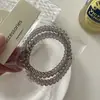 Cordón para Teléfono de Color Translúcido Estilo Coreano Goma para el Cabello para Mujeres Celebridad de Internet Goma para el Cabello sin Costuras Goma para el Cabello Simple de Moda
