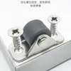 Polea de Cajón 0.5 pulgadas Silenciosa Mini Rueda Lineal Caucho TPR Rueda Direccional Polea de Puerta Deslizante Rodillo Deslizante para Zapatero