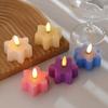 Venta al por Mayor Mini Velas Electrónicas LED Adornos de Copo de Nieve Navideño Velas de Té Decoración de Mesa de Restaurante Luz Ambiental Regalos