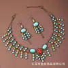 Acessórios de cabelo com corrente para testa estilo étnico exótico colar pingente de sobrancelha boêmio antigo retrato de viagem de Yunnan Lijiang