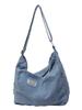 Denim Bag Feminino 2024 Novo Estilo Coreano Trendy College Student Class Bag Grande Capacidade Casual All-match Tote Bag