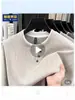 Suéter de Malha Masculino Outono e Inverno Novo Gola Redonda Moda Solto Versátil Camada Base Suéter Falso Duas Peças Pulôver Roupa Externa
