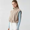 Colete de Lã Transfronteiriço Outono Inverno Jaqueta Casual Feminina À Prova de Vento Quente Roupas Esportivas para Corrida Fitness Top com Zíper Completo