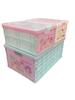 Caja de almacenamiento plegable de dibujos animados gatito plástico a prueba de polvo artículos varios organizador de almacenamiento de ropa Doble Estrella almacenamiento grande