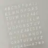 Pegatinas para Uñas con Letras Inglesas Disponibles Versátiles Planas Adhesivas Negro Blanco Oro Plata Números Pegatinas para Uñas Inglesas Estilo Dh