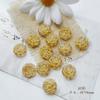 Serie amarilla cuentas de vidrio checo para uso doméstico campana de pájaro pluma hojas hechas a mano oro pulsera diy material accesorios
