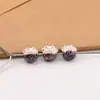 Gato da Sorte Fofo de Desenho Animado Flor de Cinco Pétalas Gato de Cerâmica Contas com Furo Cruzado Contas de Cerâmica Contas Soltas Pulseira DIY Joias com Contas