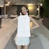 Camisola sexy com decote em V para mulheres, nova moda coreana 2024, estilo solto, gradiente, combinando com lantejoulas