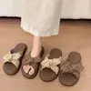 Sandalias de Suela Gruesa para Mujer para Uso en Exteriores, Nuevo Estilo Verano 2026, Adecuadas para Combinar con Vestidos, Lunares, Lazos, Chanclas de Playa