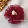 Em estoque seersucker flor diy feito à mão estilo coreano 5cm adorno de cabeça corsage decoração acessórios de vestuário flor de fio acessórios de joalheria