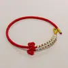 Nó Flor de Pessegueiro Três Pétalas Artesanal Corda Lisa Tendência Nacional Nó Wenchang Acessórios para Pulseira de Corda Trançada com Contas DIY Atacado